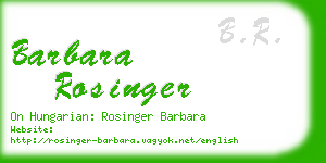barbara rosinger business card